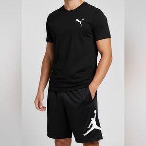 Bundle MENS Puma Black Performance T-Shirt PLUS Nike jumpman performance shorts